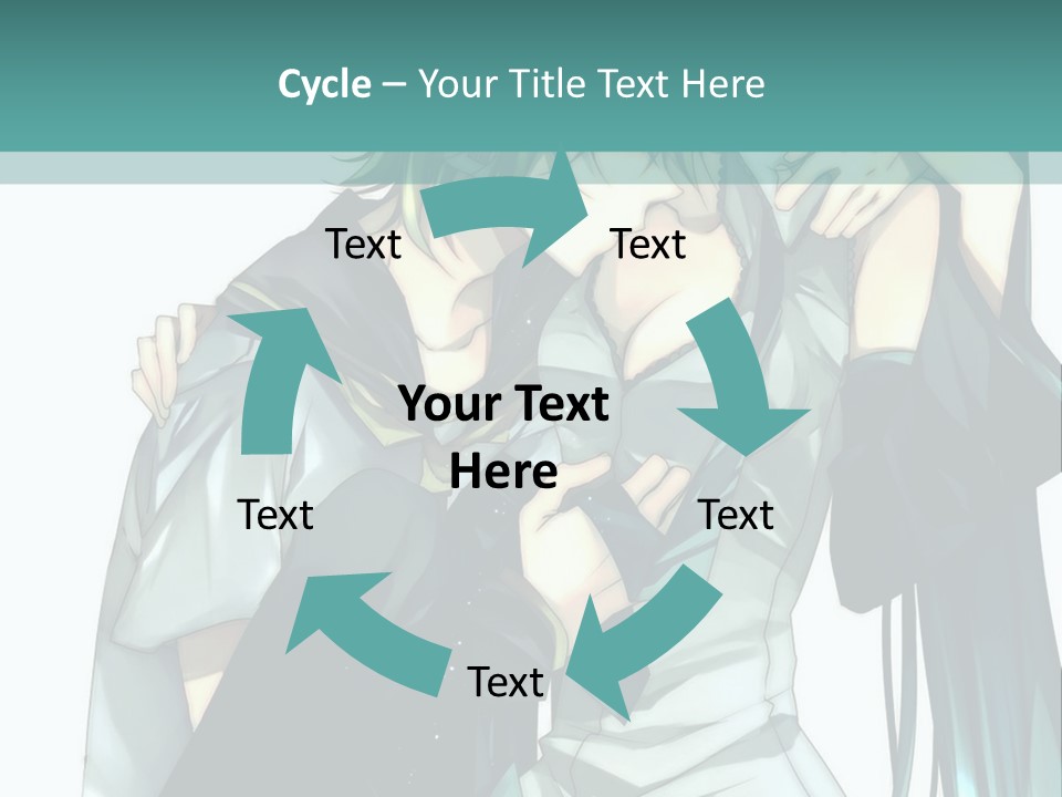 A Couple Of Anime Characters Hugging Each Other PowerPoint Template