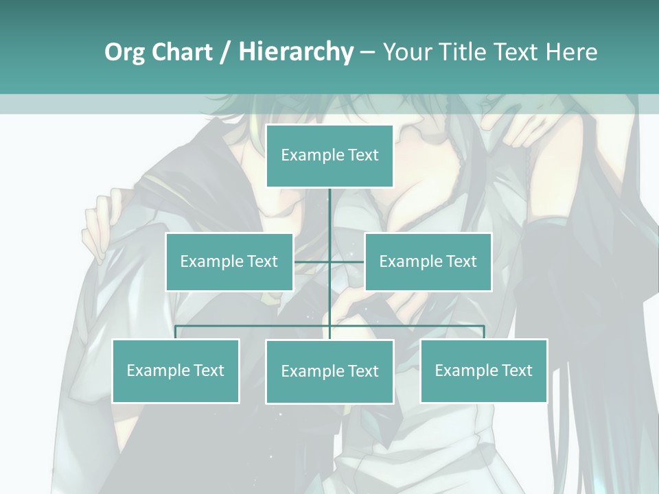A Couple Of Anime Characters Hugging Each Other PowerPoint Template