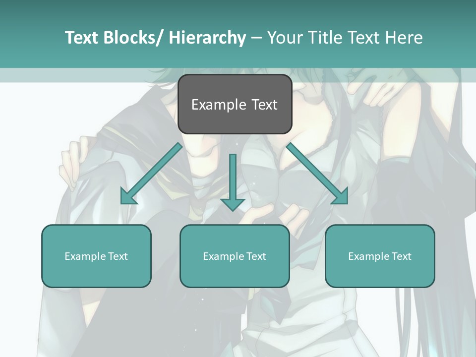 A Couple Of Anime Characters Hugging Each Other PowerPoint Template