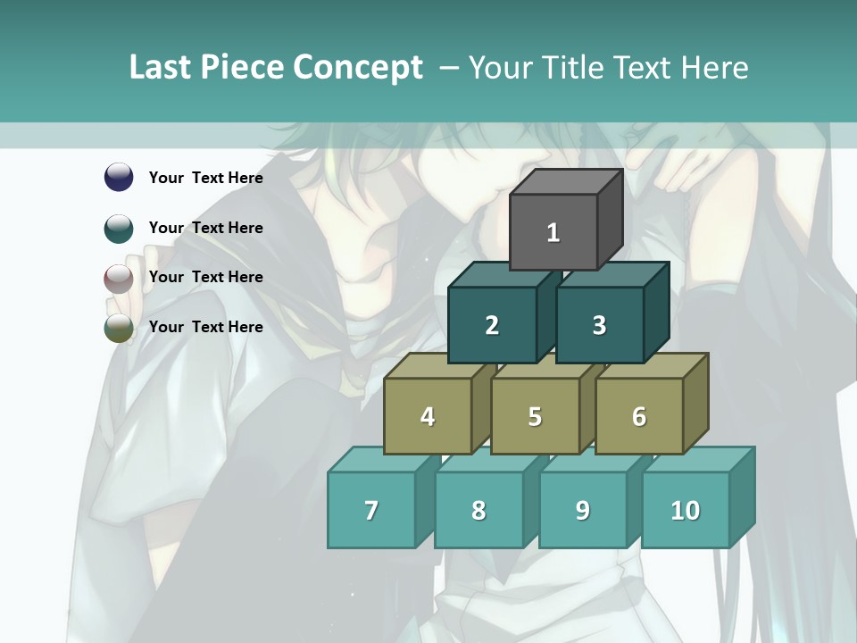 A Couple Of Anime Characters Hugging Each Other PowerPoint Template