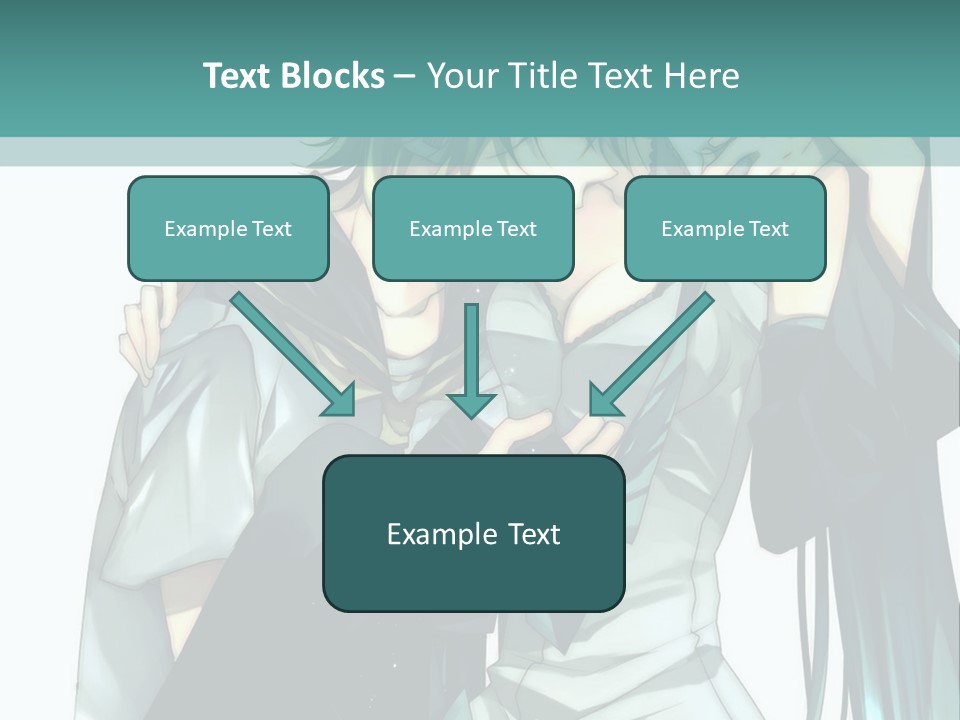 A Couple Of Anime Characters Hugging Each Other PowerPoint Template