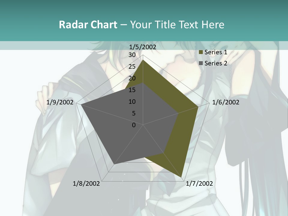 A Couple Of Anime Characters Hugging Each Other PowerPoint Template