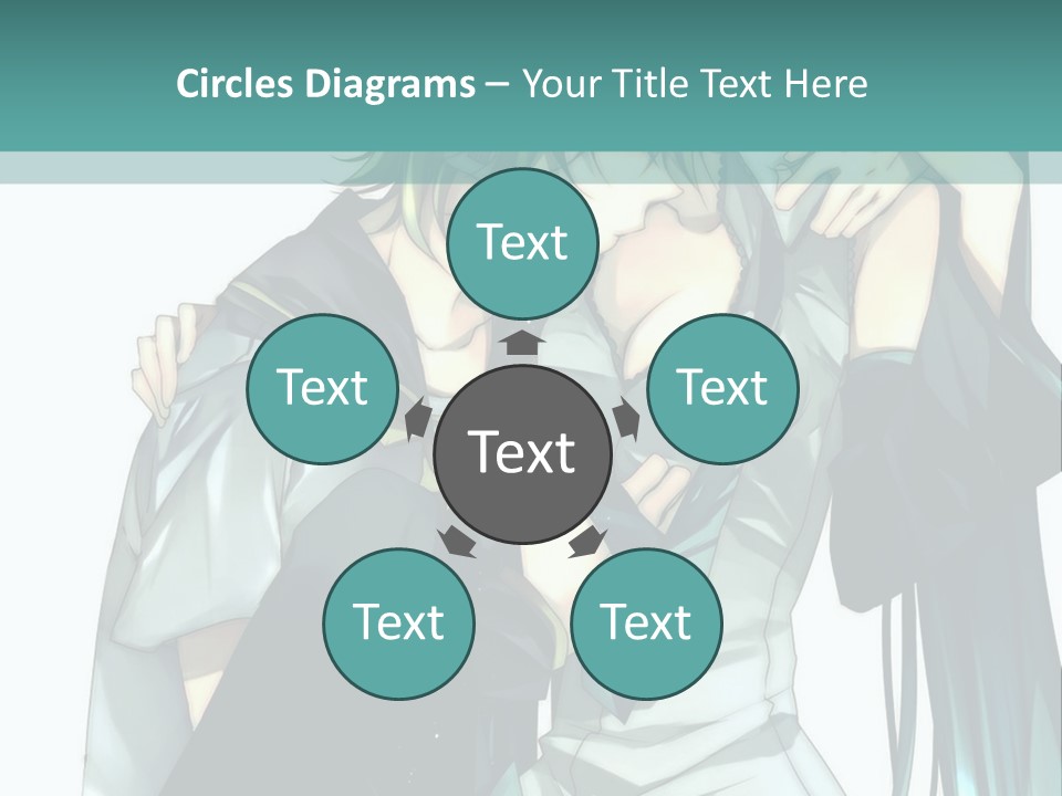 A Couple Of Anime Characters Hugging Each Other PowerPoint Template