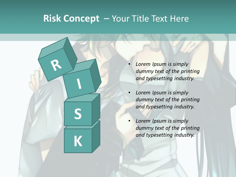 A Couple Of Anime Characters Hugging Each Other PowerPoint Template