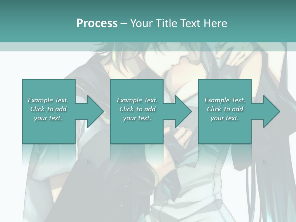 A Couple Of Anime Characters Hugging Each Other PowerPoint Template