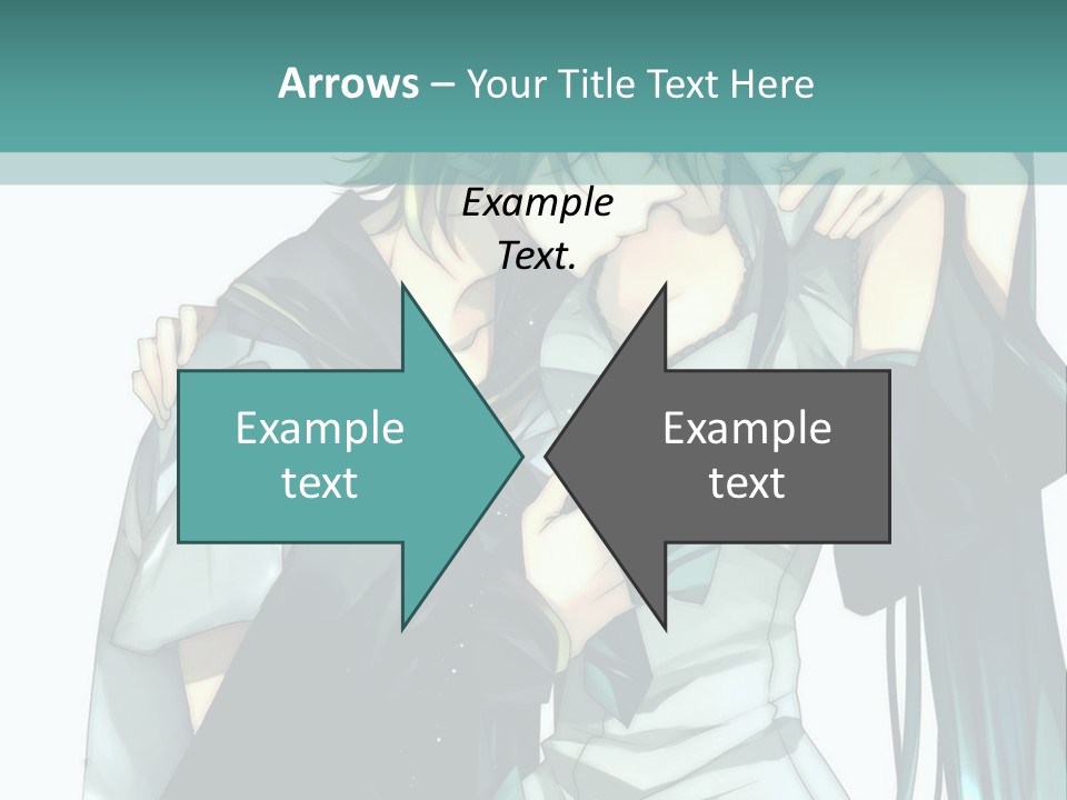 A Couple Of Anime Characters Hugging Each Other PowerPoint Template