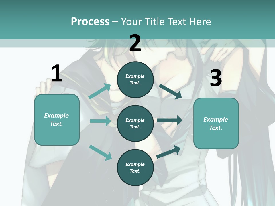A Couple Of Anime Characters Hugging Each Other PowerPoint Template