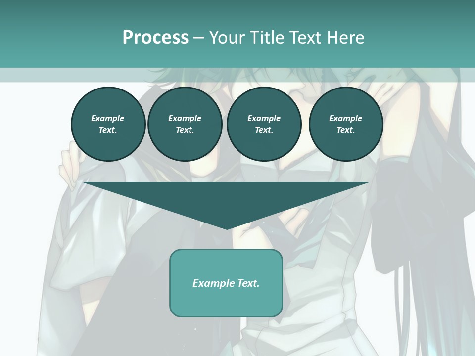 A Couple Of Anime Characters Hugging Each Other PowerPoint Template