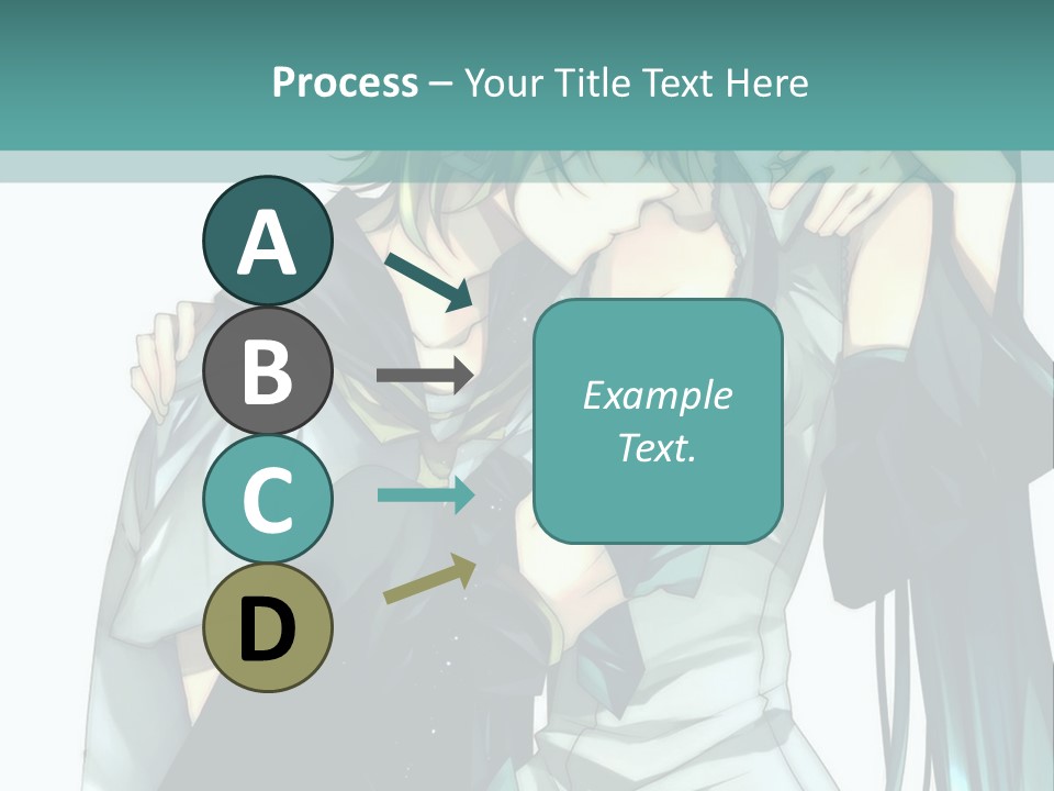 A Couple Of Anime Characters Hugging Each Other PowerPoint Template