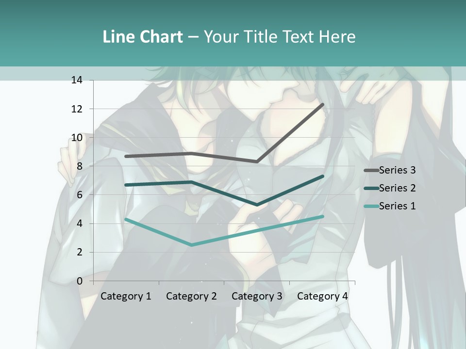 A Couple Of Anime Characters Hugging Each Other PowerPoint Template