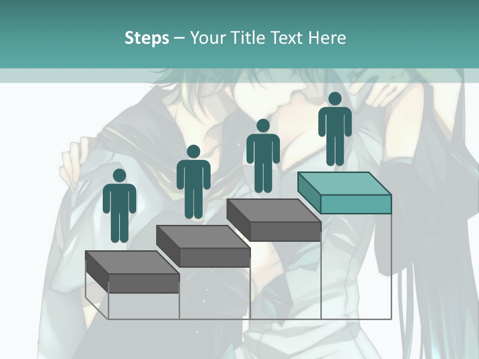 A Couple Of Anime Characters Hugging Each Other PowerPoint Template