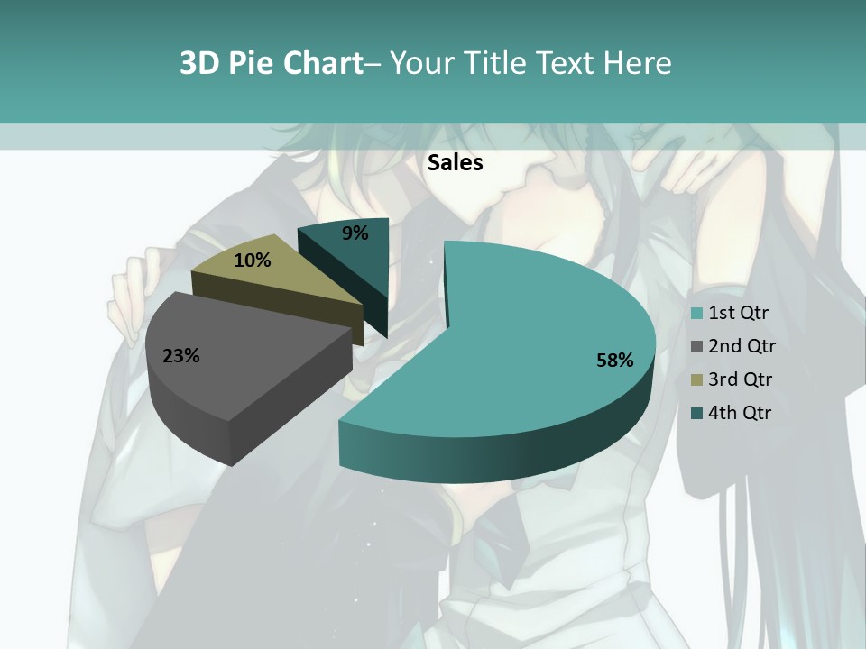 A Couple Of Anime Characters Hugging Each Other PowerPoint Template