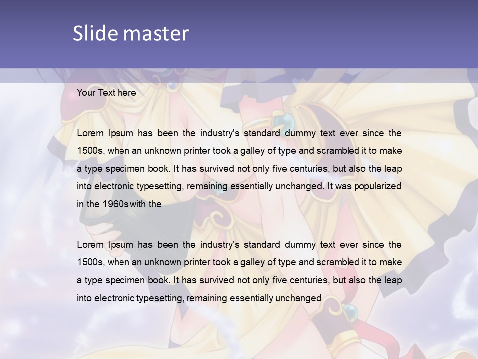 A Girl In A Yellow Dress With Angel Wings PowerPoint Template