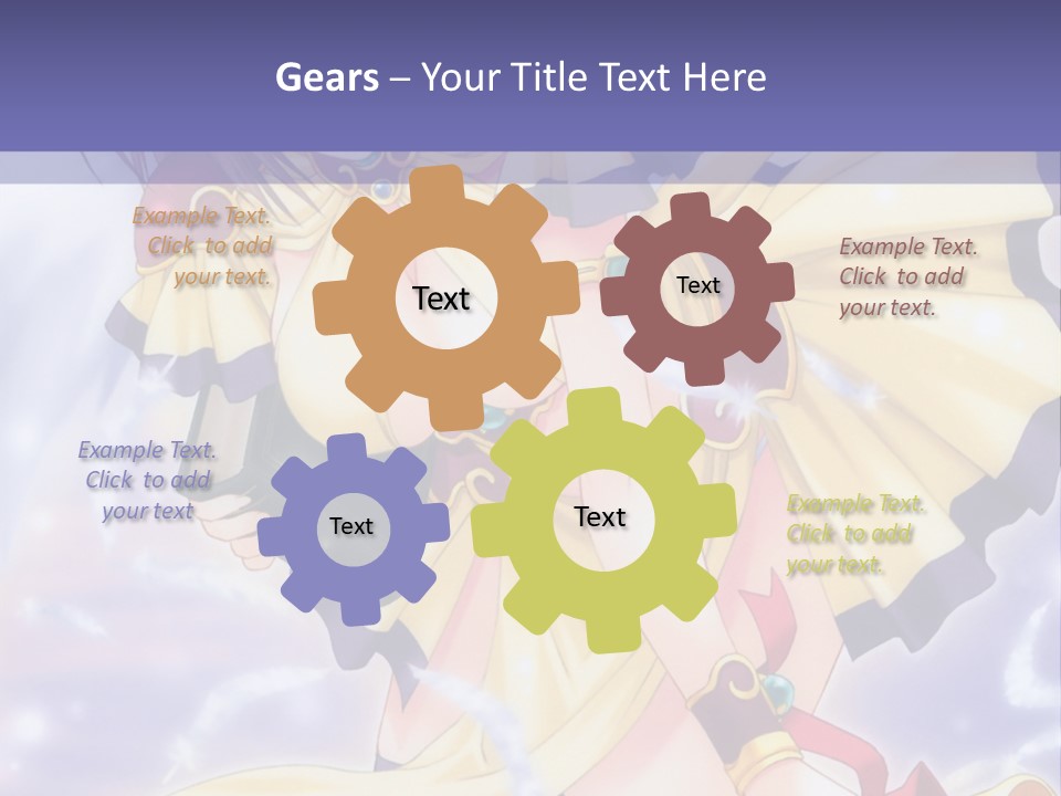 A Girl In A Yellow Dress With Angel Wings PowerPoint Template