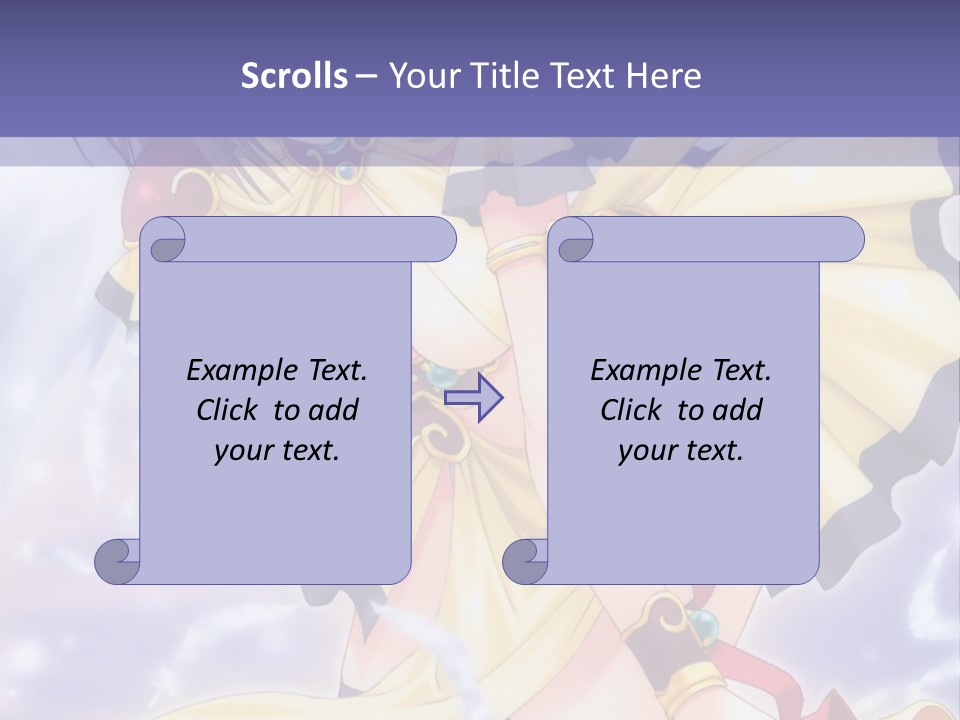 A Girl In A Yellow Dress With Angel Wings PowerPoint Template