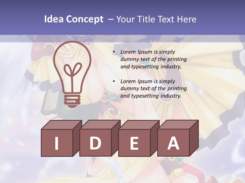 A Girl In A Yellow Dress With Angel Wings PowerPoint Template