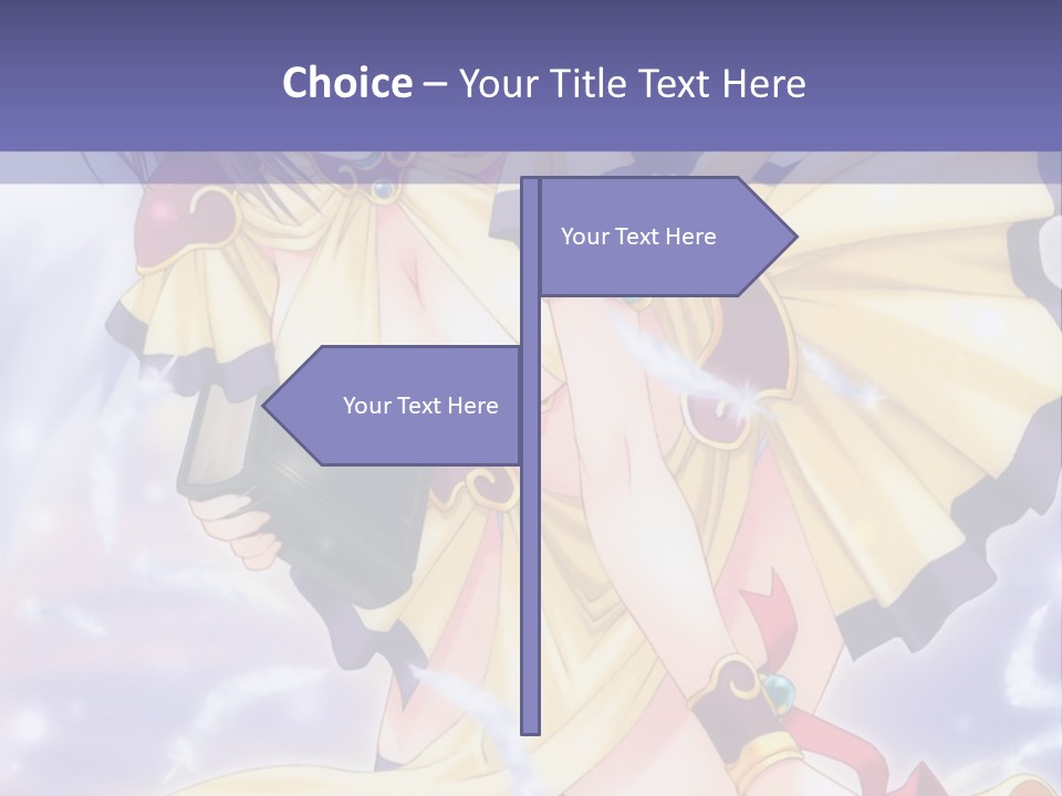 A Girl In A Yellow Dress With Angel Wings PowerPoint Template