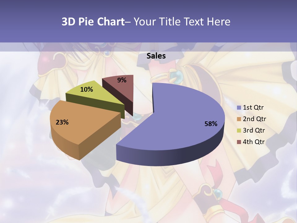 A Girl In A Yellow Dress With Angel Wings PowerPoint Template