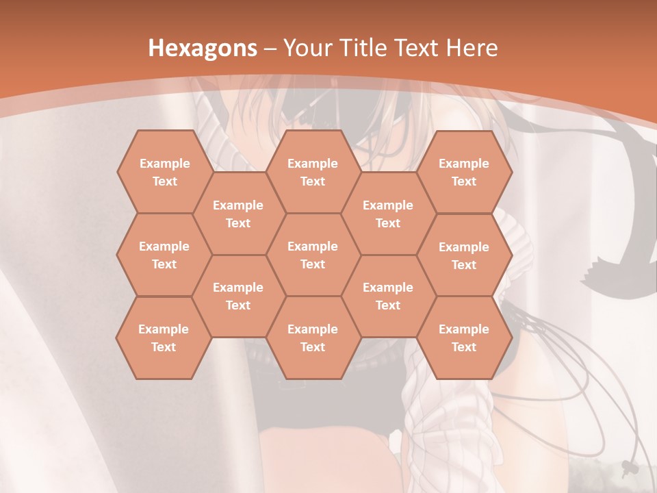 A Woman In A Hat Is Sitting On A Chair PowerPoint Template