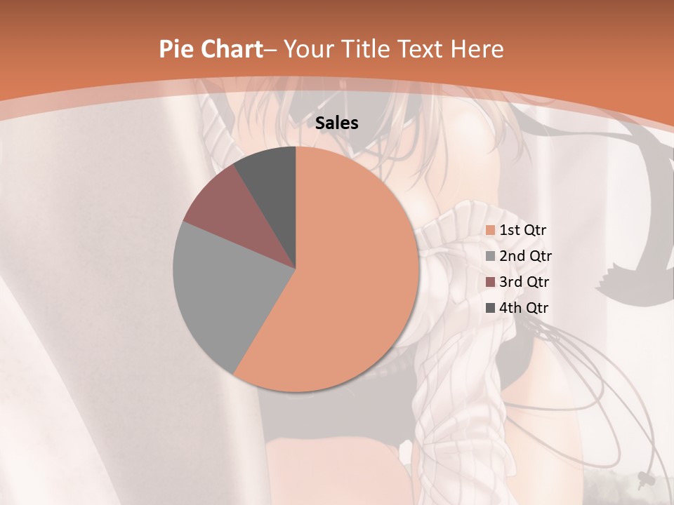 A Woman In A Hat Is Sitting On A Chair PowerPoint Template