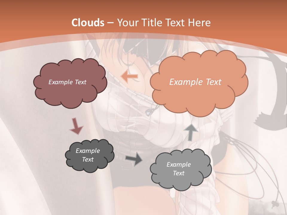 A Woman In A Hat Is Sitting On A Chair PowerPoint Template