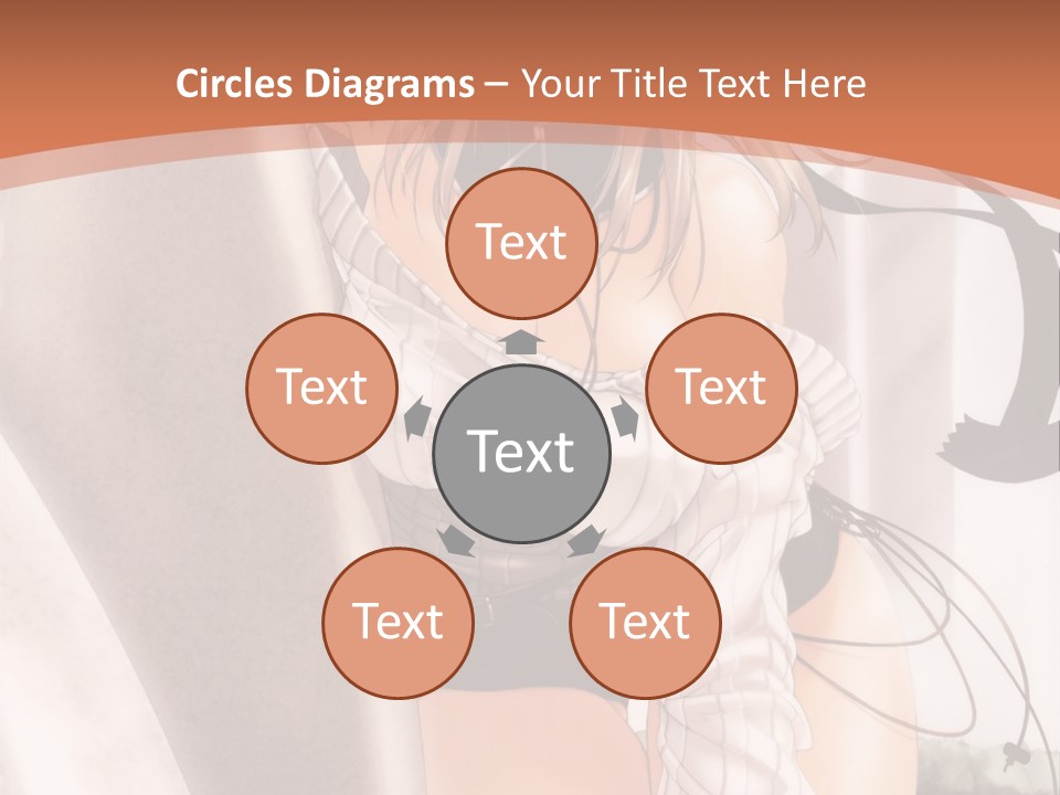 A Woman In A Hat Is Sitting On A Chair PowerPoint Template