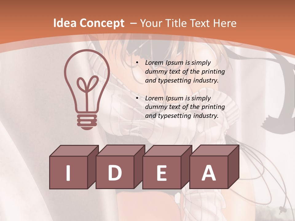 A Woman In A Hat Is Sitting On A Chair PowerPoint Template