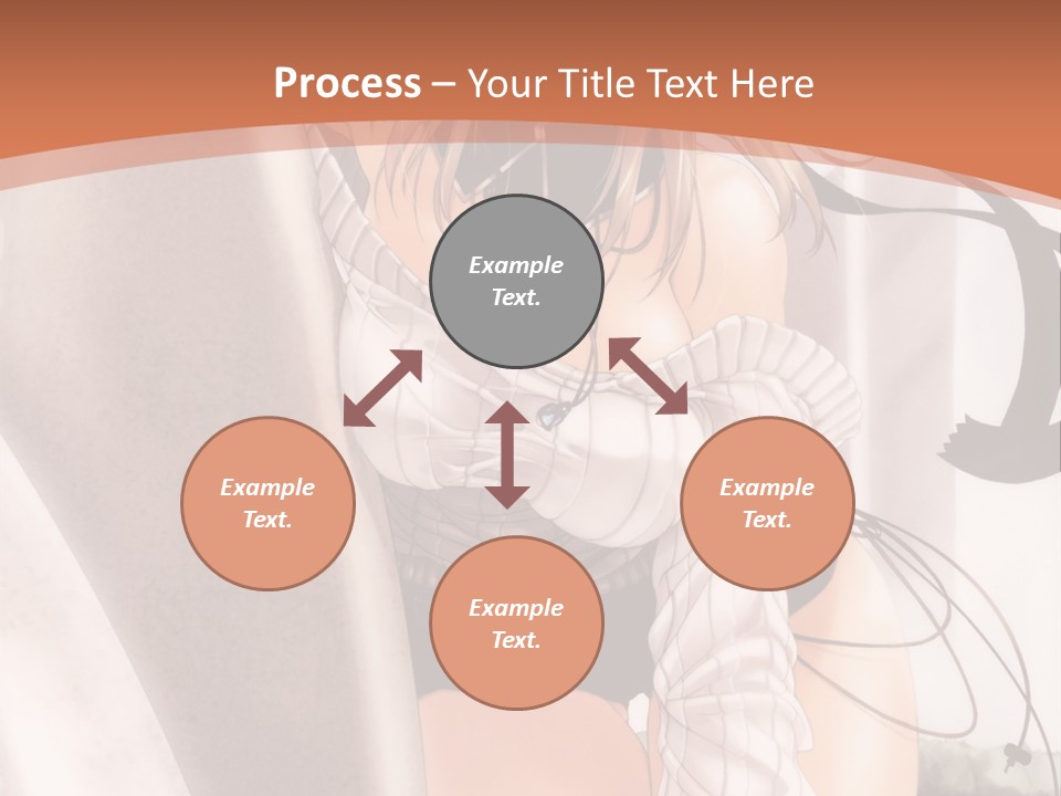 A Woman In A Hat Is Sitting On A Chair PowerPoint Template