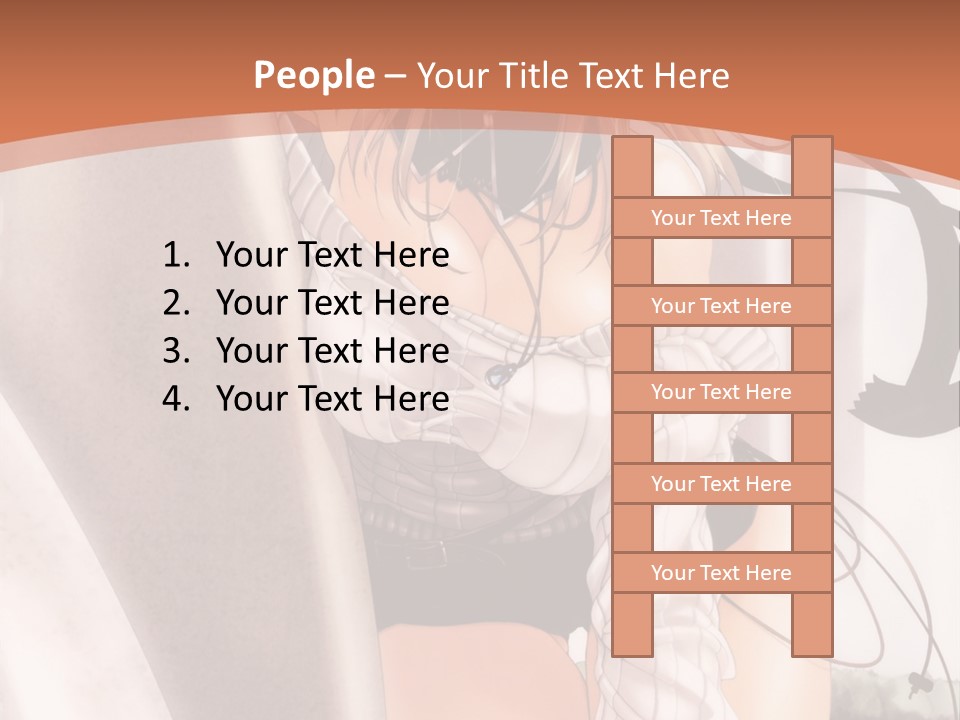 A Woman In A Hat Is Sitting On A Chair PowerPoint Template