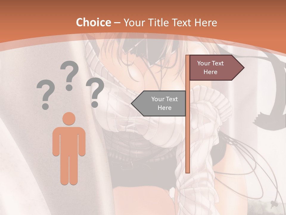 A Woman In A Hat Is Sitting On A Chair PowerPoint Template