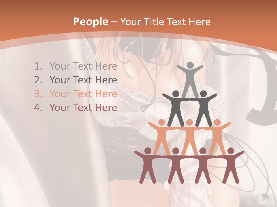 A Woman In A Hat Is Sitting On A Chair PowerPoint Template