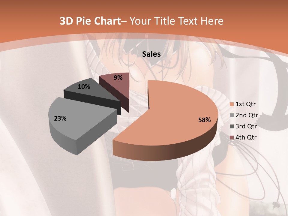 A Woman In A Hat Is Sitting On A Chair PowerPoint Template