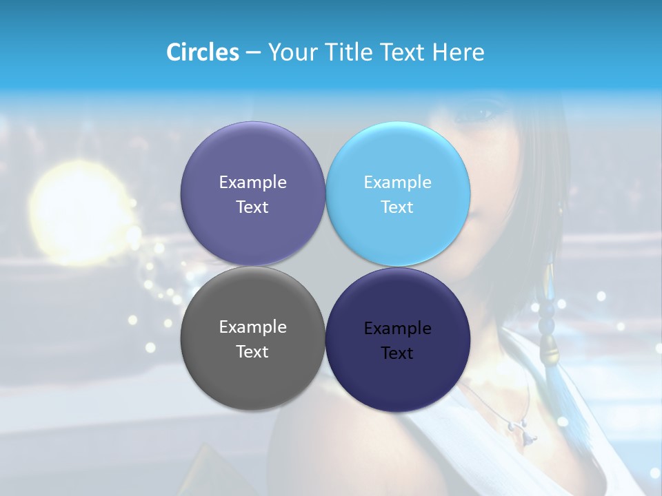 A Woman In A White Dress Standing In Front Of A Stage PowerPoint Template