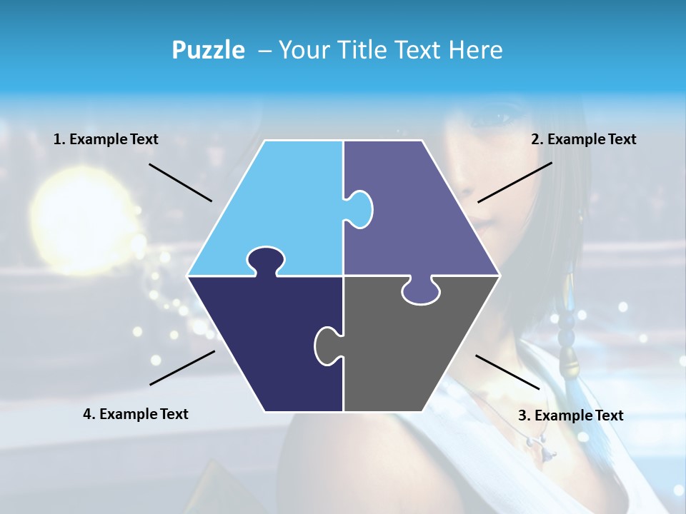 A Woman In A White Dress Standing In Front Of A Stage PowerPoint Template