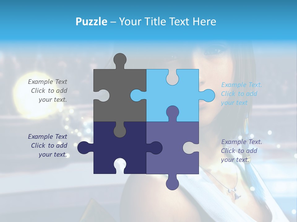 A Woman In A White Dress Standing In Front Of A Stage PowerPoint Template