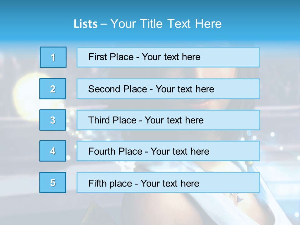 A Woman In A White Dress Standing In Front Of A Stage PowerPoint Template