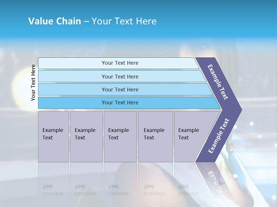 A Woman In A White Dress Standing In Front Of A Stage PowerPoint Template