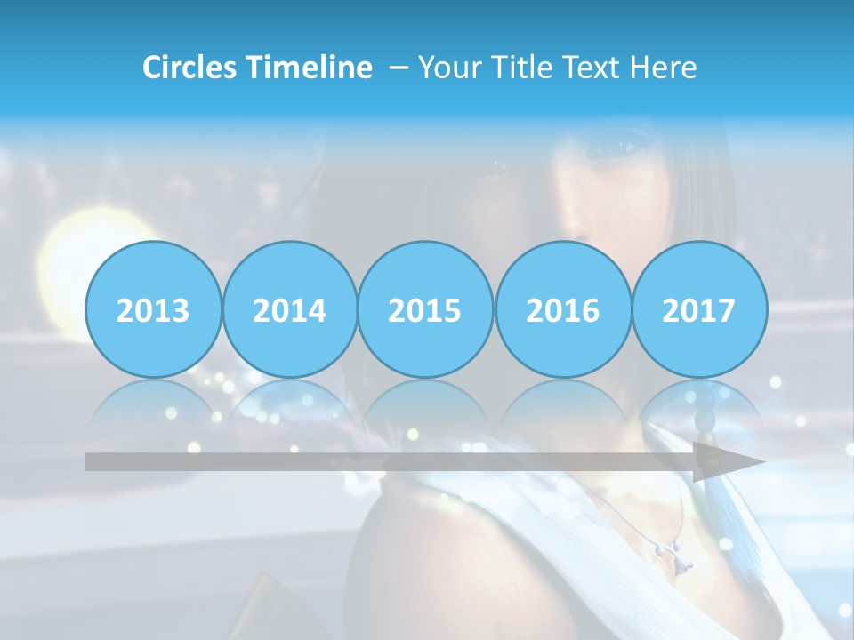 A Woman In A White Dress Standing In Front Of A Stage PowerPoint Template