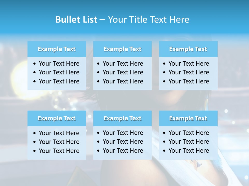 A Woman In A White Dress Standing In Front Of A Stage PowerPoint Template