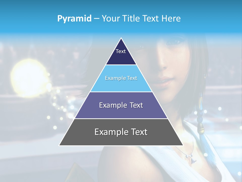 A Woman In A White Dress Standing In Front Of A Stage PowerPoint Template