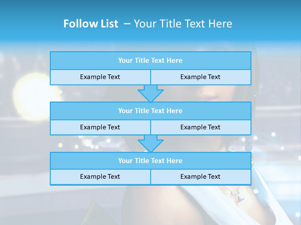 A Woman In A White Dress Standing In Front Of A Stage PowerPoint Template