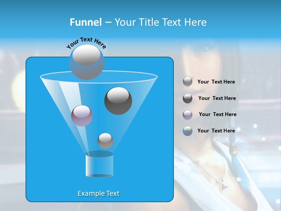 A Woman In A White Dress Standing In Front Of A Stage PowerPoint Template