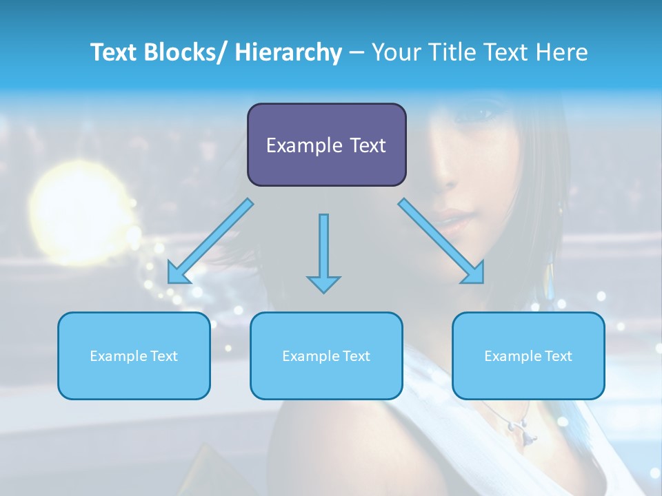 A Woman In A White Dress Standing In Front Of A Stage PowerPoint Template