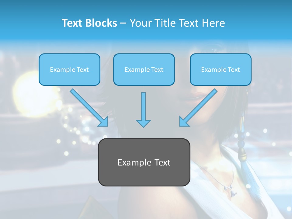 A Woman In A White Dress Standing In Front Of A Stage PowerPoint Template