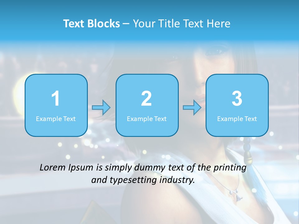 A Woman In A White Dress Standing In Front Of A Stage PowerPoint Template