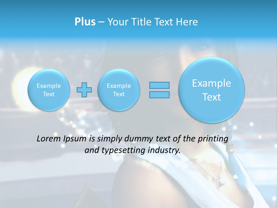 A Woman In A White Dress Standing In Front Of A Stage PowerPoint Template