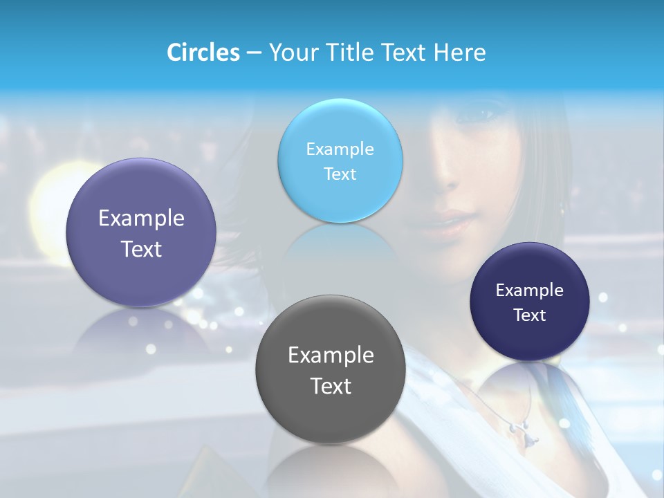 A Woman In A White Dress Standing In Front Of A Stage PowerPoint Template