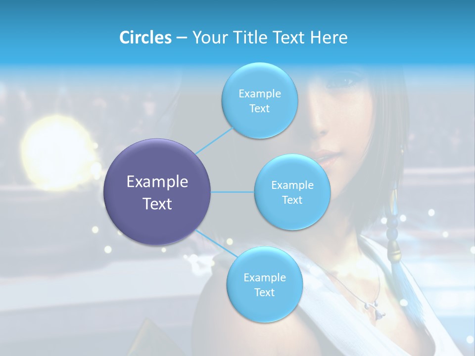 A Woman In A White Dress Standing In Front Of A Stage PowerPoint Template