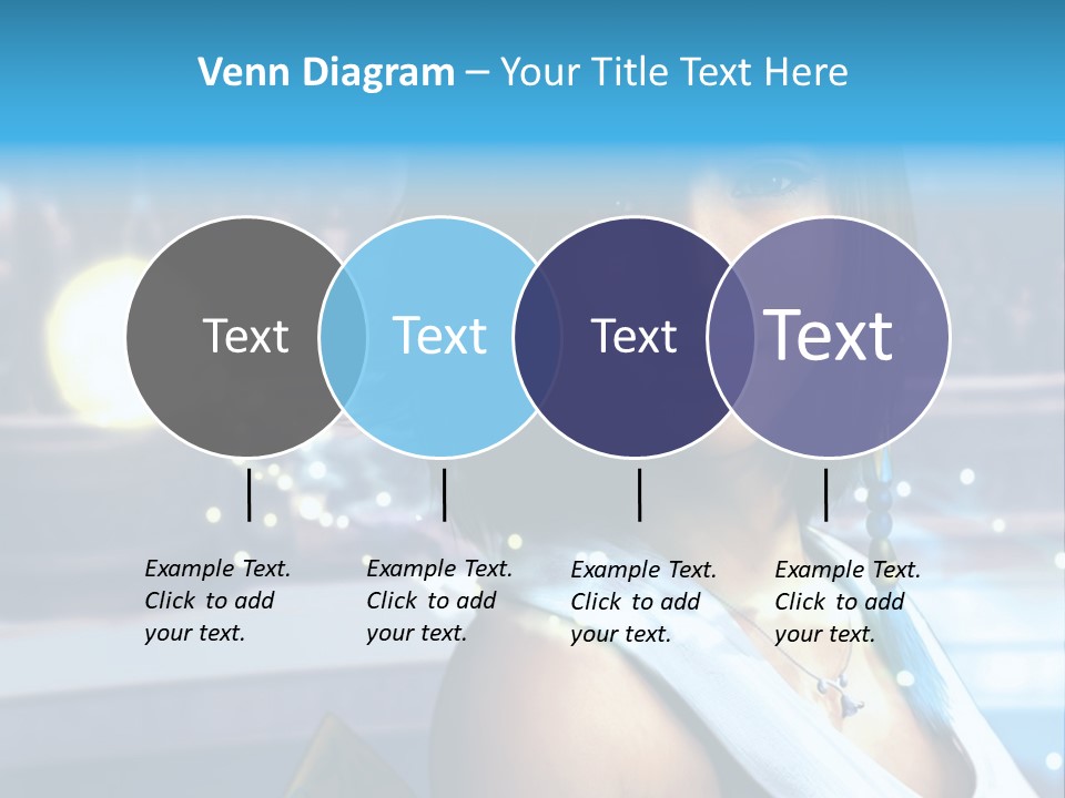 A Woman In A White Dress Standing In Front Of A Stage PowerPoint Template