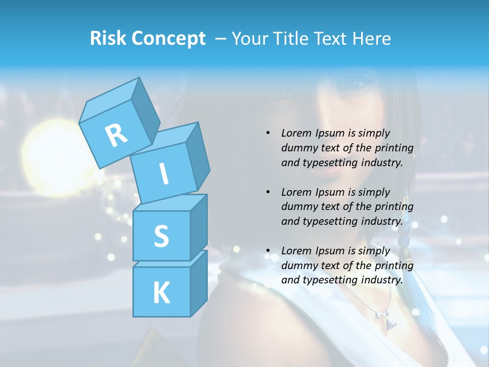 A Woman In A White Dress Standing In Front Of A Stage PowerPoint Template